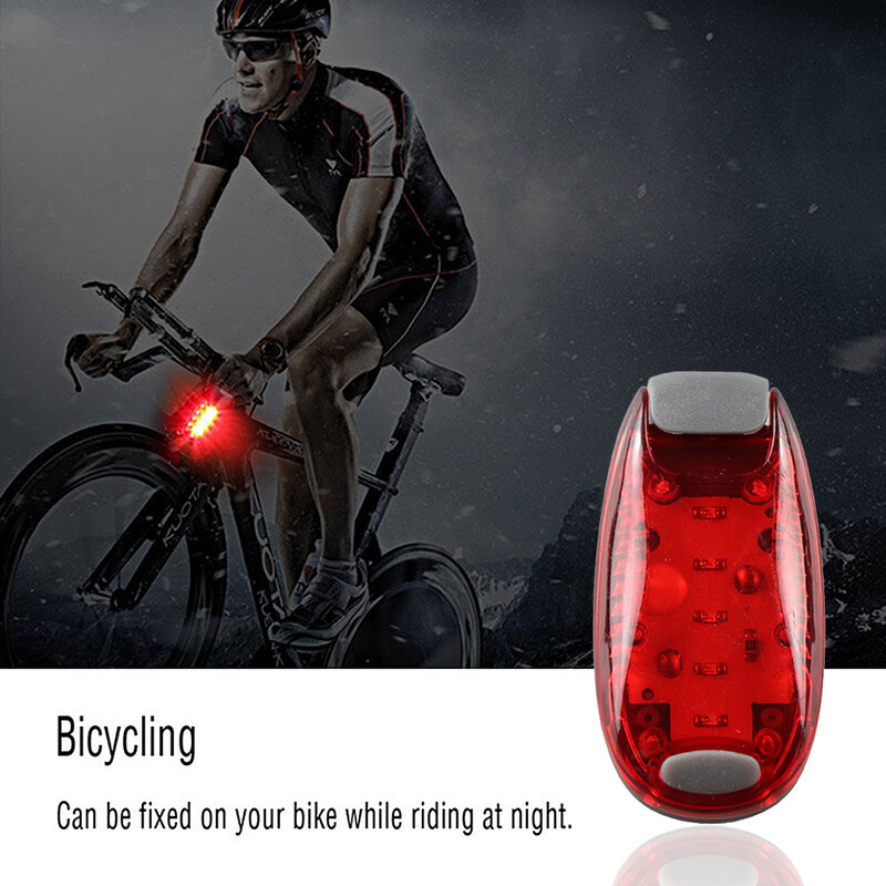 Luz reflexiva do capacete para passeios noturnos, Segurança LED Light Clip, Equipamento Running, 5 Peças