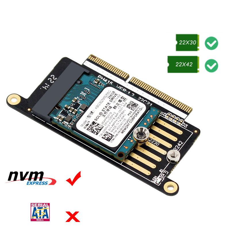 A1708 Pembaca Kartu Adaptor SSD M Kunci NVMe M2 Kartu Adaptor SSD NGFF M.2 SSD Riser untuk Apple Macbook Pro Retina 13 "A1708 2016 2017