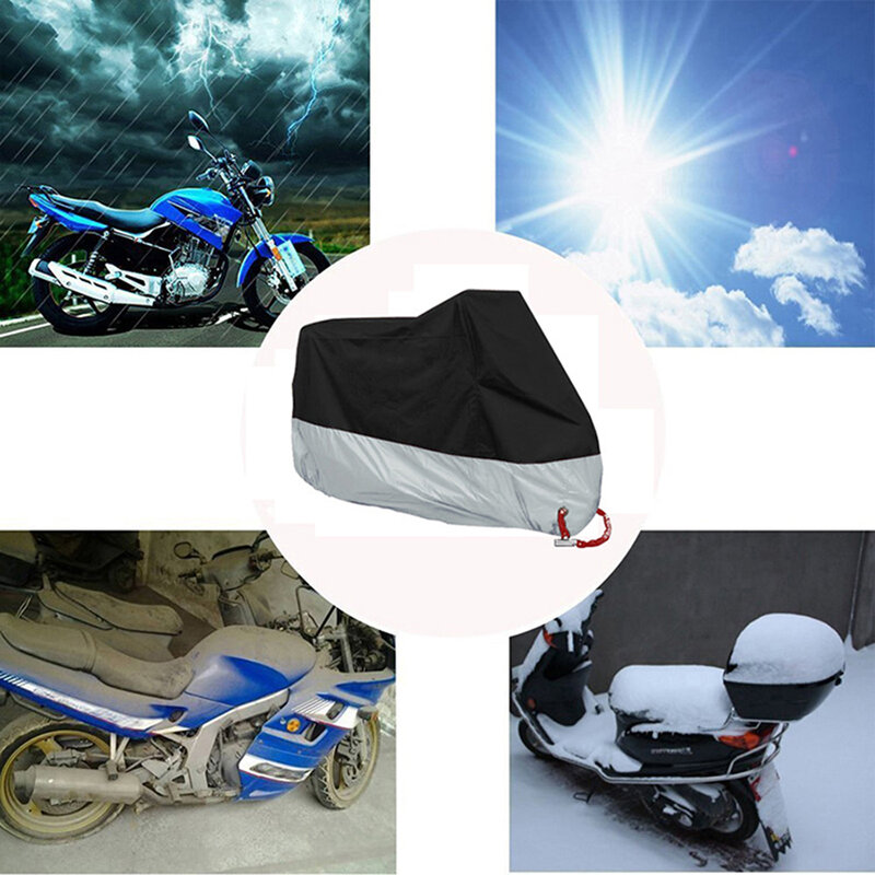 Nuovissimo S M L XL 2XL 3XL 4XL universale Outdoor UV Protector copertura Moto impermeabile Bache Funda Moto Scooter Bycicle Case