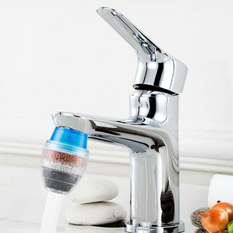 Прозрачный очиститель воды для крана, 5 слоев фильтра, активированный фильтр для душа, бытовой кухонный очиститель воды, фильтр для ванны и душа