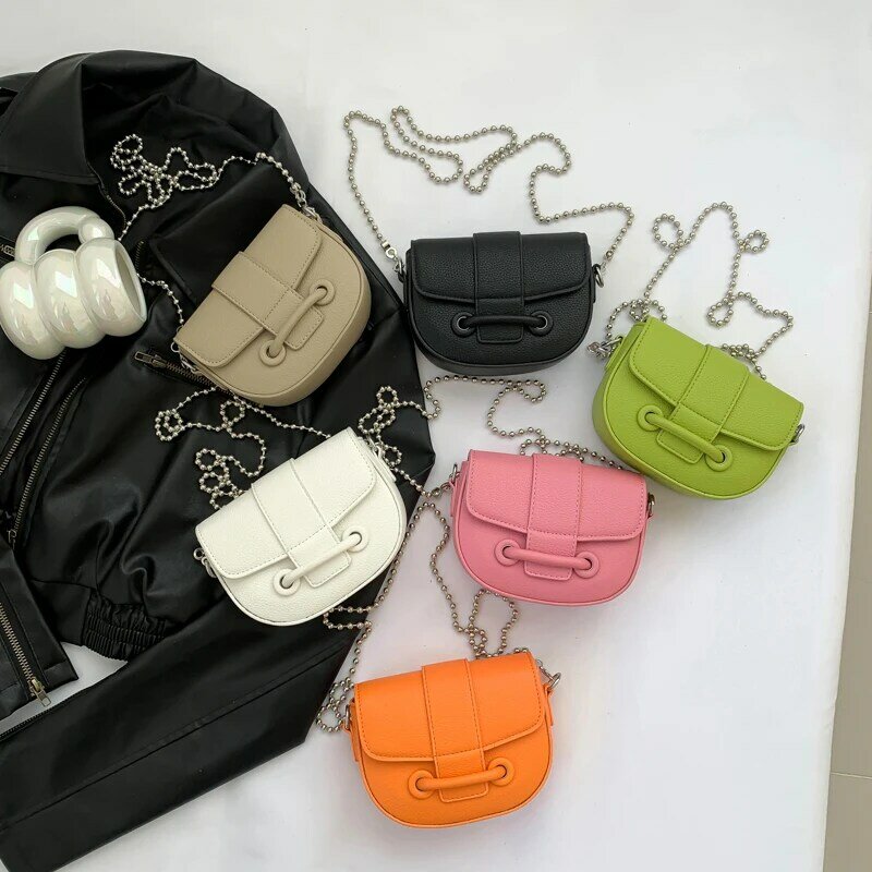 Super Mini Crossbody Sling Bag para Mulheres, Lady, Girls Purse, Lipstick Pouch, PU Leather, Shoulder Bag, Saddle Bag, Fashion Brand