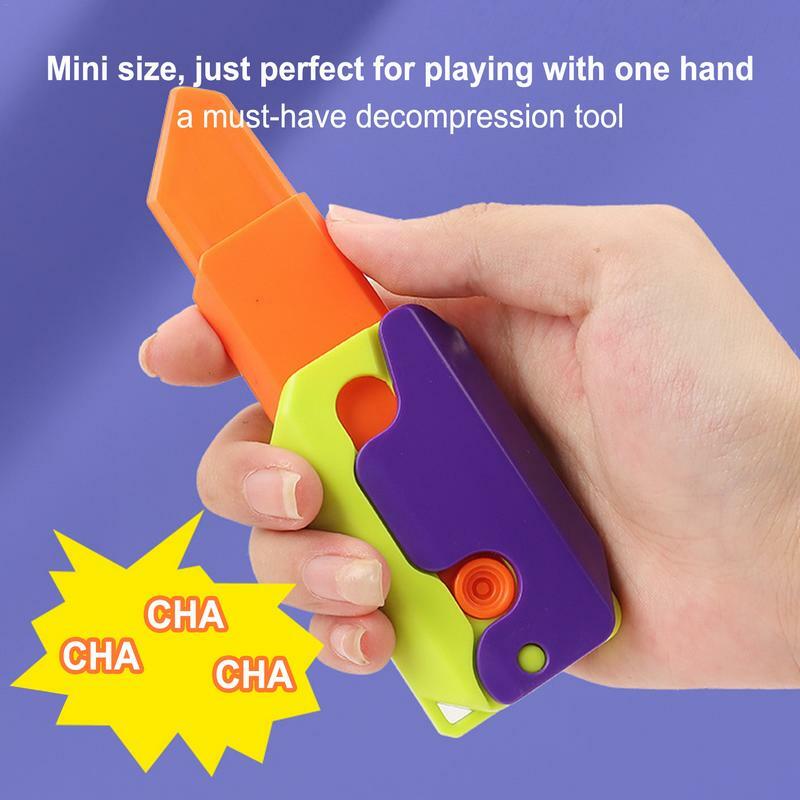 Sensory Toys Anxiety Stress Relief Toy Sensory Knife Fidget Toys Stocking Stuffers Gift 3D Printing Luminous Sensory Toy Kids