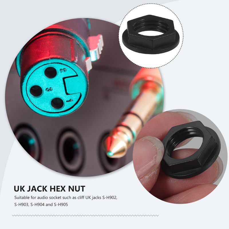 Hex Nut for Cliff UK Jacks S-H902 / 903 / 904 / 905 (Black)