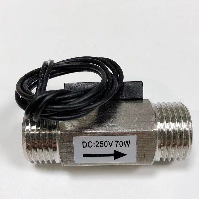Sensor de acero inoxidable G 1/2 ", DN15 magnético de 2 cables, lengüeta seca de 70W/220V, interruptor de flujo de agua
