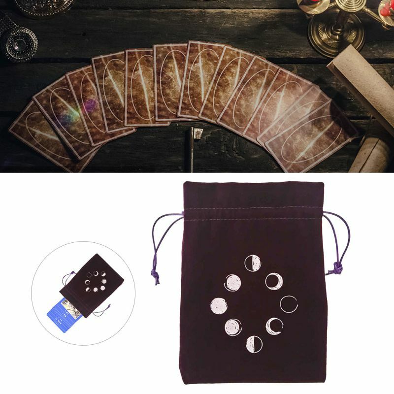 Сумка для хранения карточек Настольная игра Карточная упаковка на шнурке Фланелевая бархатная сумка для хранения