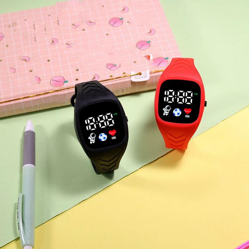 Weiche Silikon Armbanduhr elektronische Uhr verstellbare Silikon armband führte elektronische Uhr quadratische Raumfahrer Zifferblatt Kinder Studenten