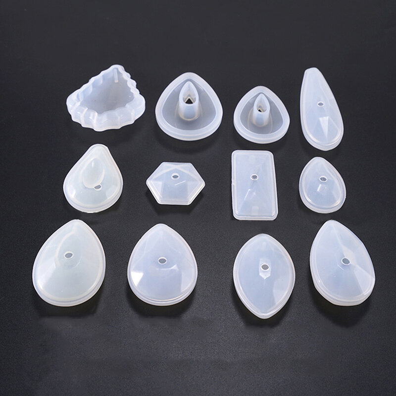 New Crystal Pendant Mold Silicone Molds Necklace Epoxy Resin Crafts Handmade Jewelry Making Findings Tools Casting Mould