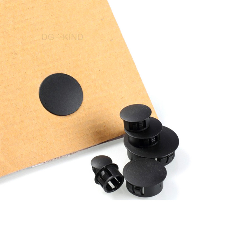 Tapas de extremo de tapa redonda negra para tuberías de plástico, tapón de inserción de cancelación de 6mm, 8/10/13/14/16/19/20/22/25/30mm, 10 piezas