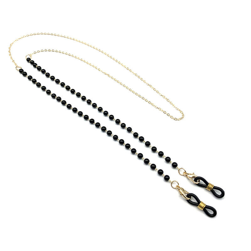 Lunettes de soleil carillon perlées pour femmes, cordons en métal, lunettes de lecture, mode, collier, bracelet