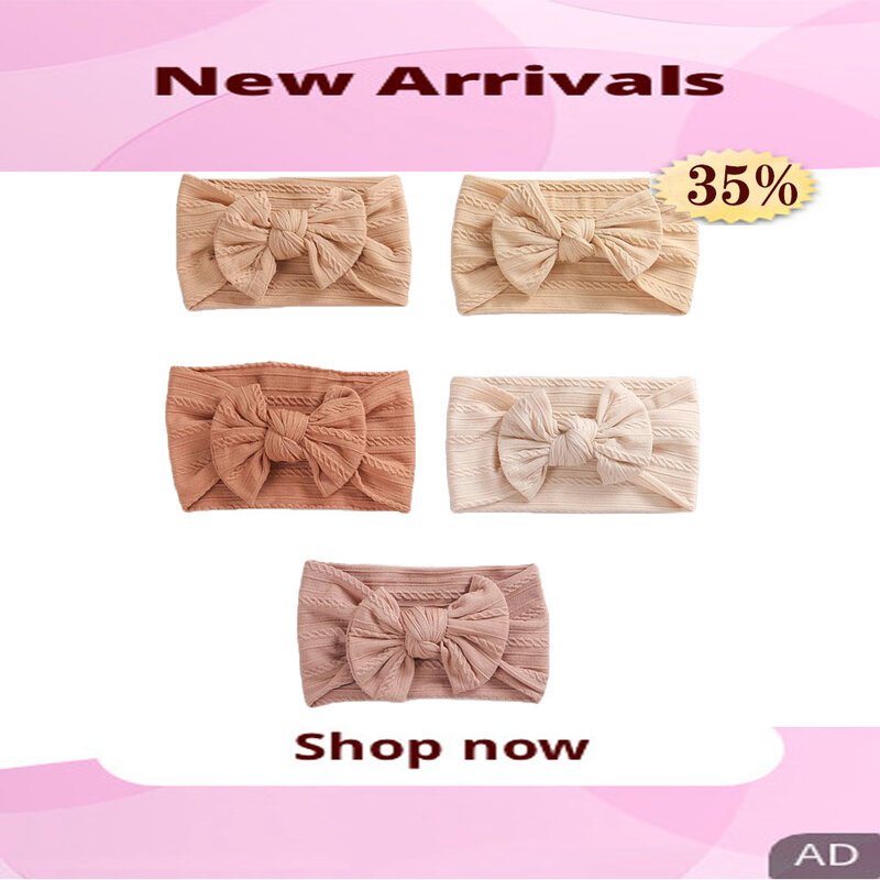 1Pcs Bow Hair Bands for Mother Kids Baby Girl Headband Children's Accessories Elastic Soft Nylon Headwear Infantiles 33 Colors