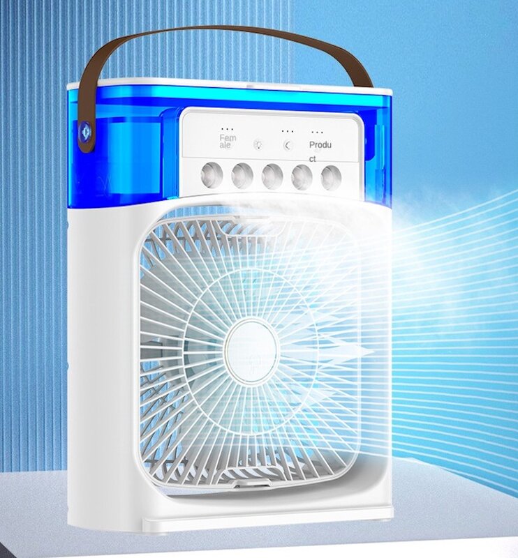 Przenośny nawilżacz wentylator klimatyzator gospodarstwa domowego mały chłodnica hydrochłodzenia przenośne powietrze regulacji dla biura 3 wentylator