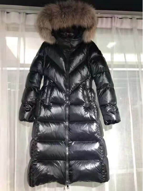 2022 Women's Winter Coat Coated PU Super Warm Hooded Parker Down Jacket New Ladies High Quality Jacket Coat Y2k Clothes Traf Bra