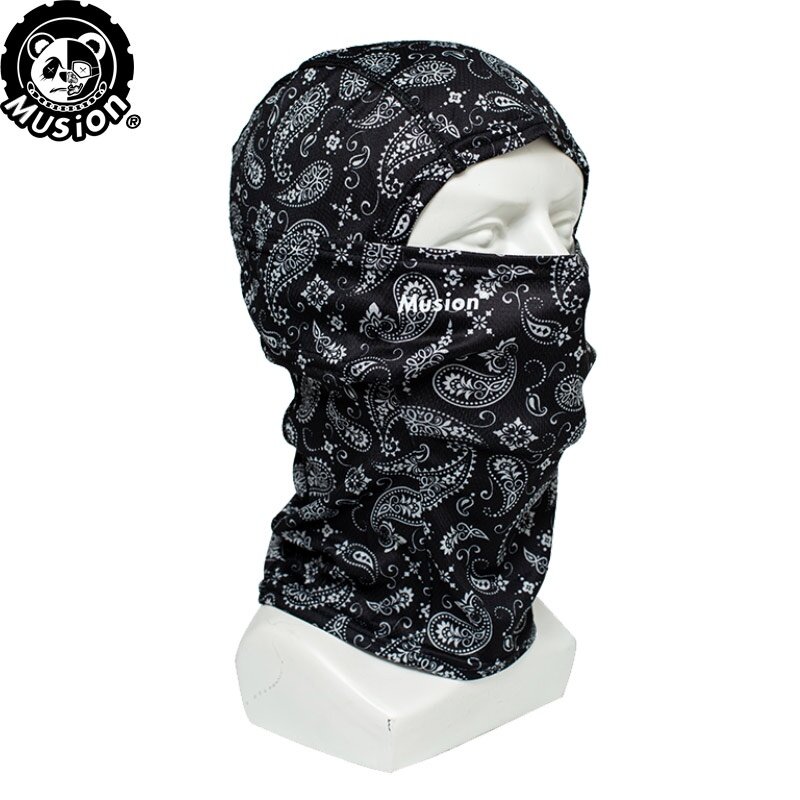 Musion - Fashion Print passamontagna maschera per il viso originale Bandana fascia per capelli sciarpa sport all'aria aperta equitazione