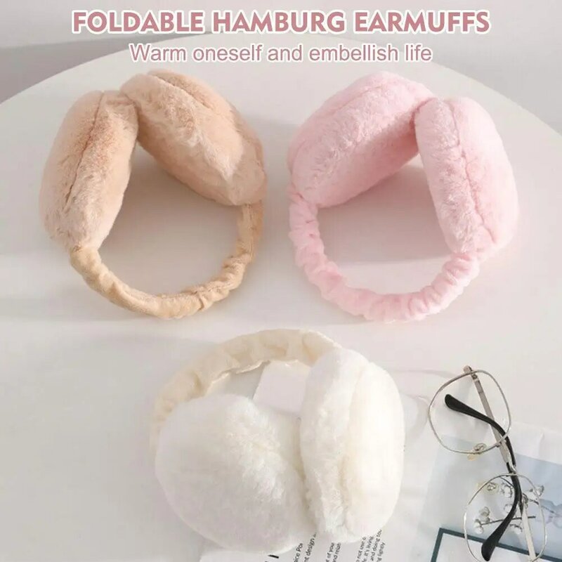 Soft Plush Ear Warmer Winter Warm Earmuffs for Women Men Thickened Soft Comfortable Fashion Outdoor Ear Protection Ear-Muff T7U6