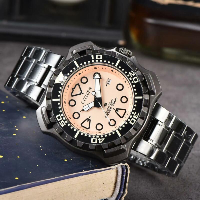 Men's Luxury Watch Quartz Chronograph Fashion Calendar Stainless Steel Watch Sports Waterproof Men's Watch Clock