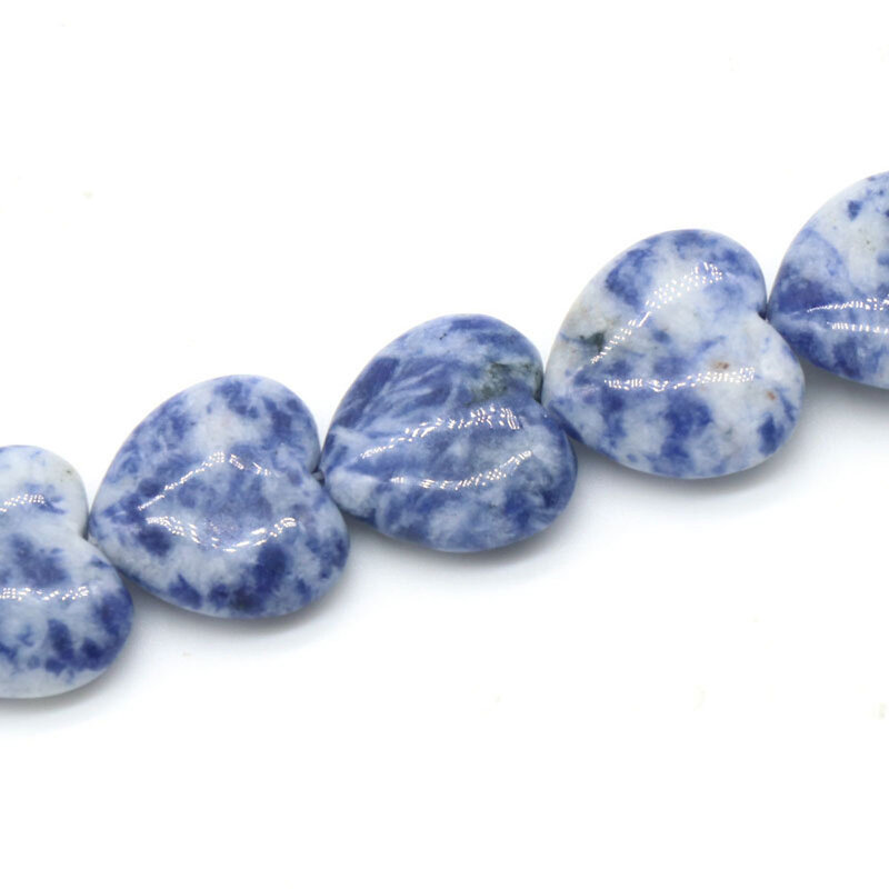 Manik-manik batu alam kekasih bentuk hati pirus Opal manik ruang untuk membuat perhiasan Diy wanita kalung gelang aksesoris