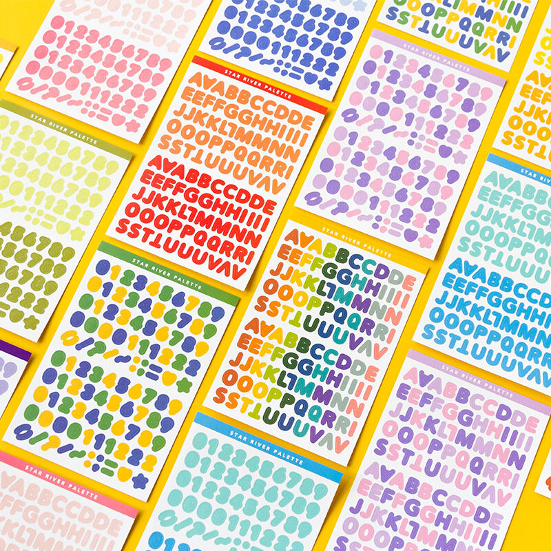 6 Vellen Alfabet Stickers Zelfklevende Brief Stickers