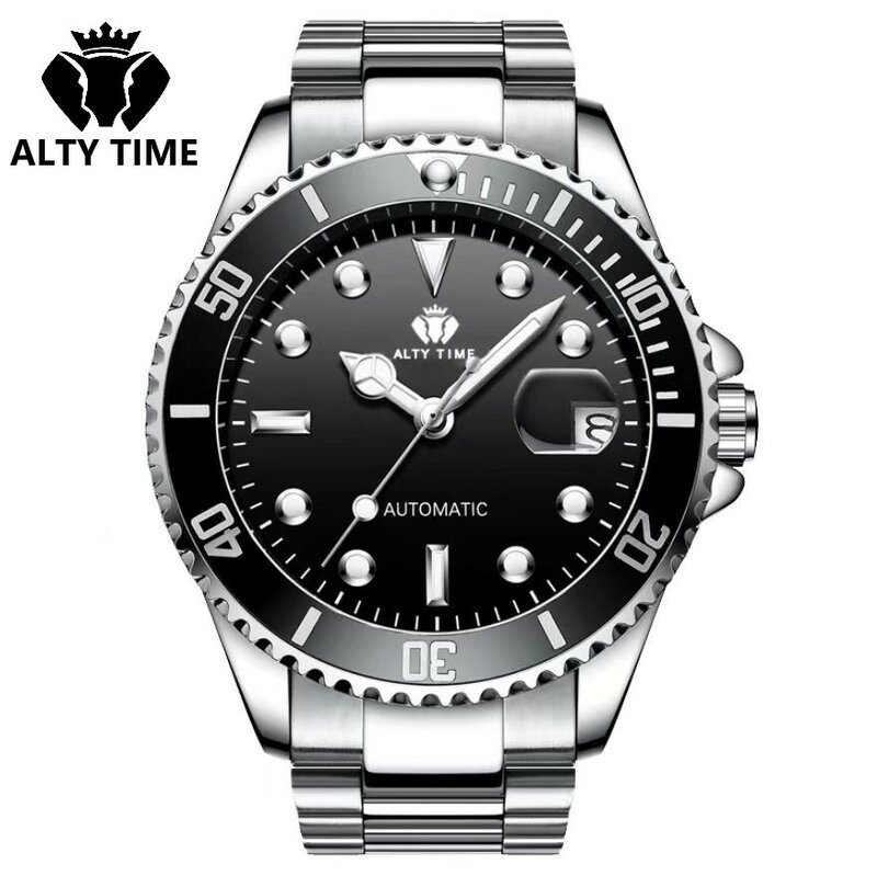 Orologio subacqueo automatico di lusso da uomo NH35 orologio meccanico da lavoro in acciaio inossidabile luminoso impermeabile per uomo reloj hombre