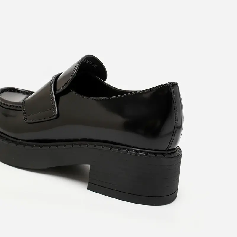 Мужские туфли на толстой подошве Lefu, новинка весны 2024, черные повседневные туфли из натуральной кожи на высоком каблуке, размер 39-45