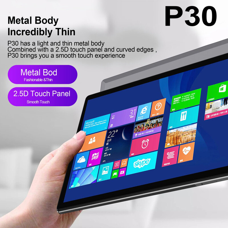 Tableta de Metal ultradelgada de 10,1 pulgadas, dispositivo con Octa Core, 8GB de RAM, 256GB de ROM, Android 12, Dual, 4G, 5G, Wifi, red, Google, PC, novedad