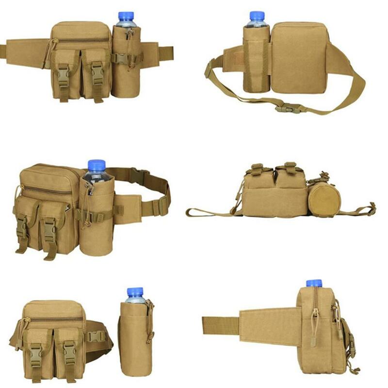 남성 전술 캐주얼 방수 파우치 허리 가방 팩, 야외 군사 물병 전화 사냥 등산 캠핑 벨트 가방