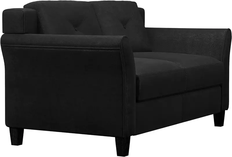 Furniture suppliesLifestyle Solutions Harrington Loveseat, 57.87"x32"x32.68", Black