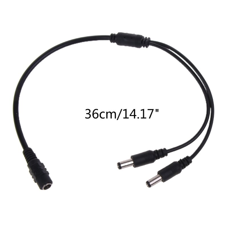 594A trwałość 1 kobieta do 2 mężczyzn 5.5mm x 2mm kabel zasilający przedłużacz kabla zasilającego dwa urządzenia jednocześnie