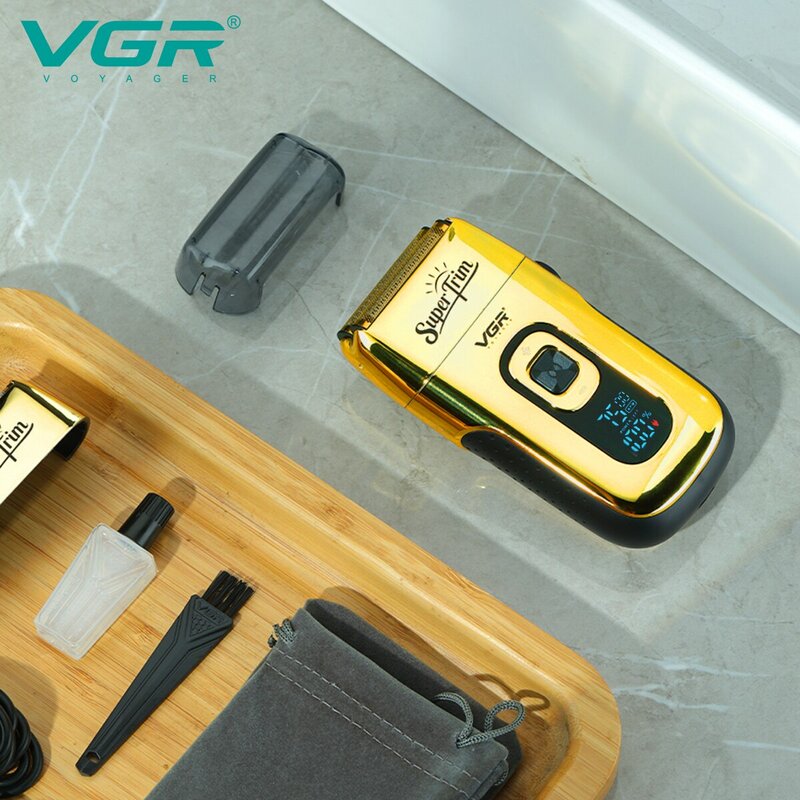 VGR elektrisch scheerapparaat oplaadbare scheerapparaat voor heren scheerbaard prikker trimmer haar trimmer V-332