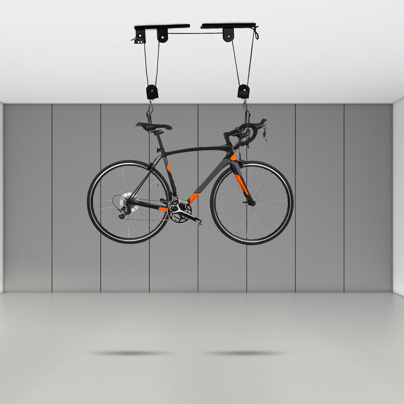 Sistema de polea de elevación de bicicleta, juego de colgadores de bicicleta para garaje, exhibición de almacenamiento