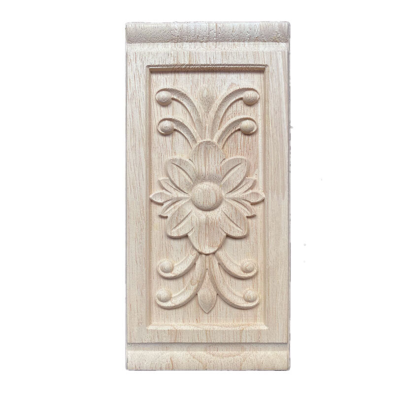 Aplique de madera de estilo europeo para decoración del hogar, accesorios de flores ovaladas, miniballesta, figuritas artesanales, 16-21cm, 1 unidad