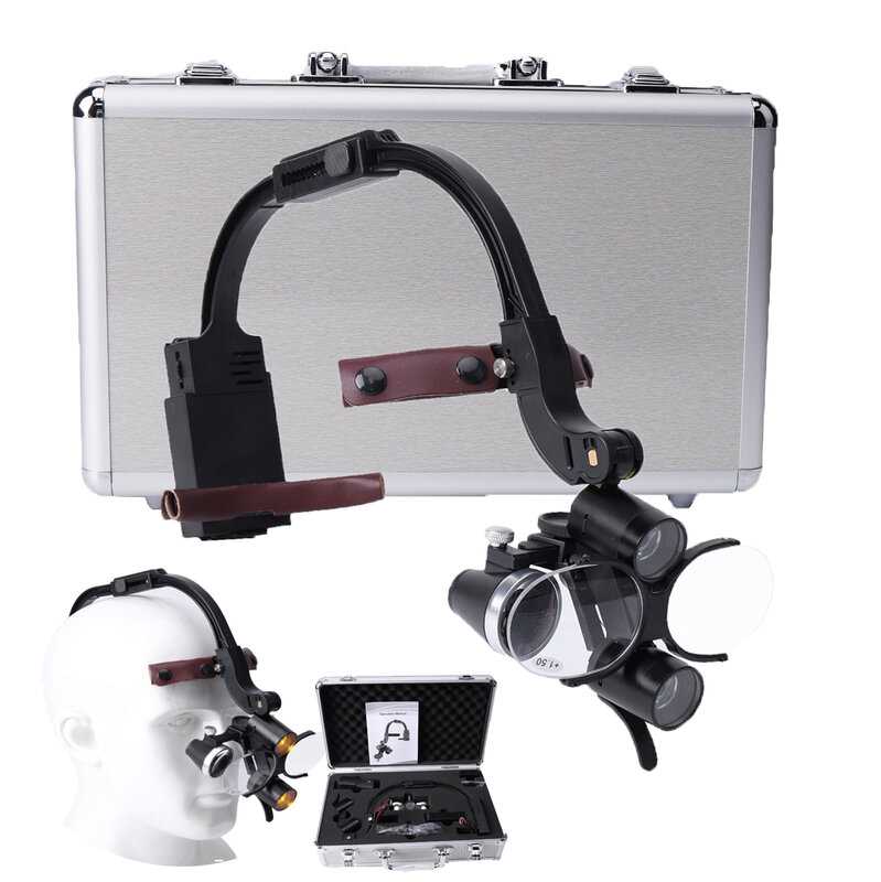 Dental Headlamp 2.5x 3.5x Dental Loupes Wireless General Surgery Head Light Dentist Tools Binocular Magnifying Glass Dentistry