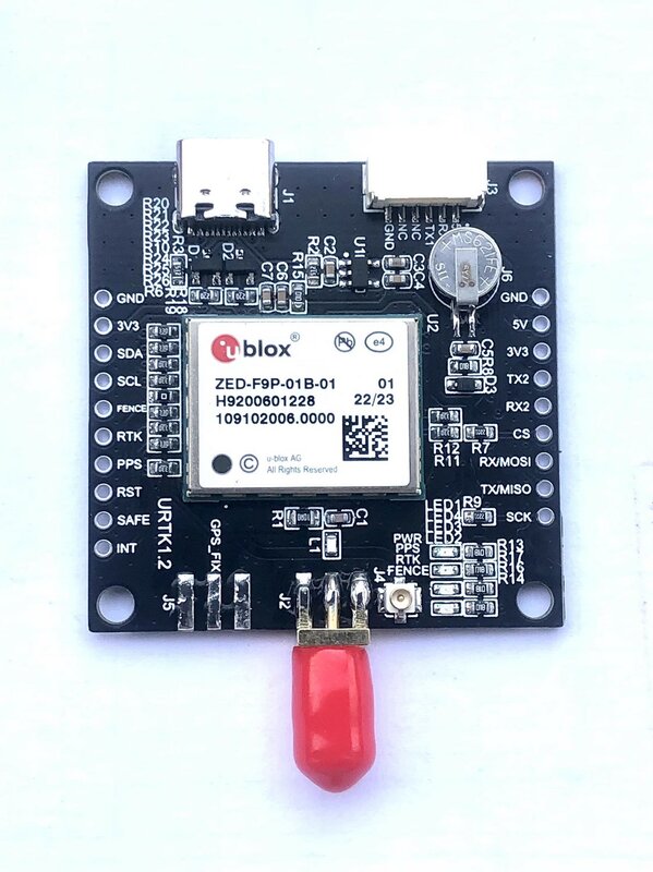 Placa GNSS ZED-F9P-01B-01 excelente, funciona en serie I2C y SPI ESP32, control I2C y SPI UM980, venta al por mayor de fábrica