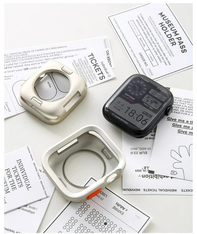 Coque en silicone souple antichoc pour Apple Watch, coque anti-chute 256, coque pour Apple Watch 9, 8, 7, 6, SE, 5 dehors, 49mm, 41mm, 40mm, 44mm, 45mm, 2024 Nouveau
