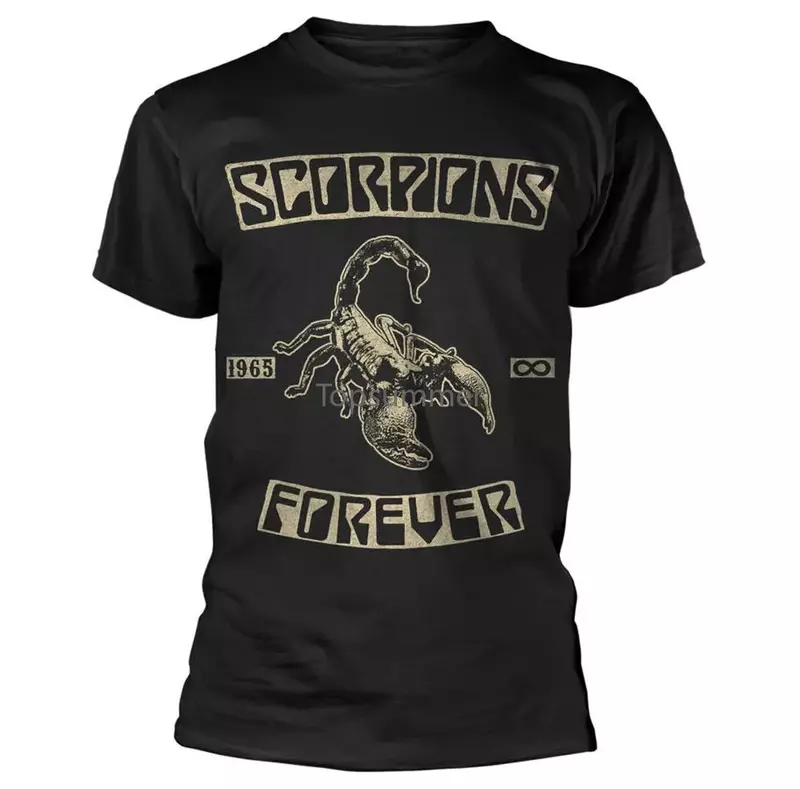 Camiseta de Scorpions Forever, camisa de banda de Rock de Metal, 100% algodón, manga corta, Verano