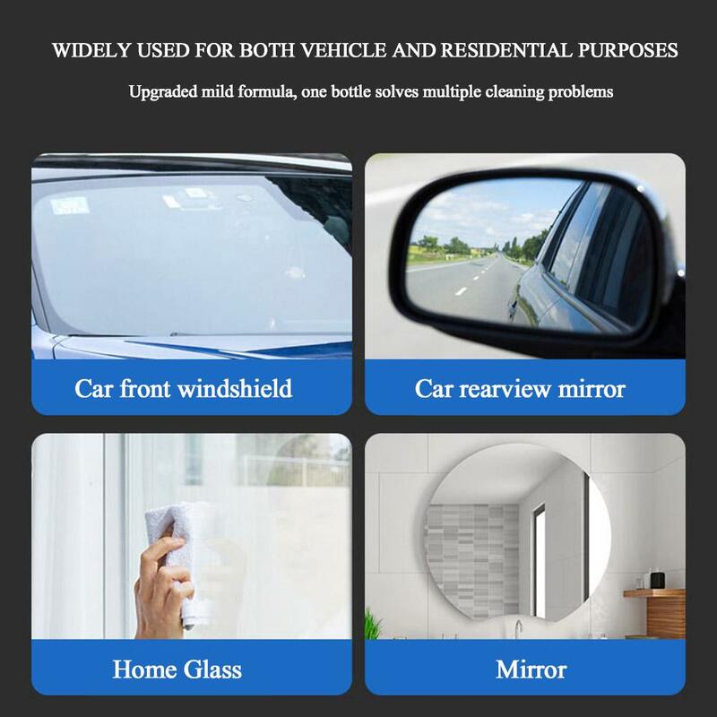 1/2ชิ้นน้ำยาทำความสะอาดกระจกรถยนต์, ฟิล์มน้ำมันกระจกขัดทำความสะอาดลึกที่บังแดดหน้ารถยนต์ลบกระจกมองหลังรถยนต์ฝุ่นทำความสะอาด