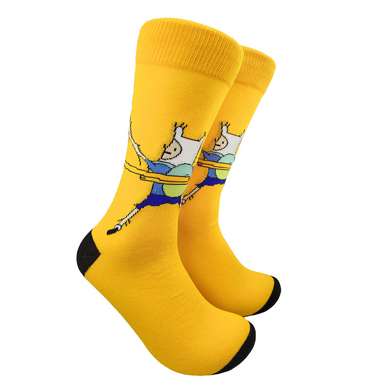 Herrenmode Socken Anime lustige Socken Hip Hop Persönlichkeit Anime Socken Cartoon Mode Skarpety hochwertige Näh muster Socken