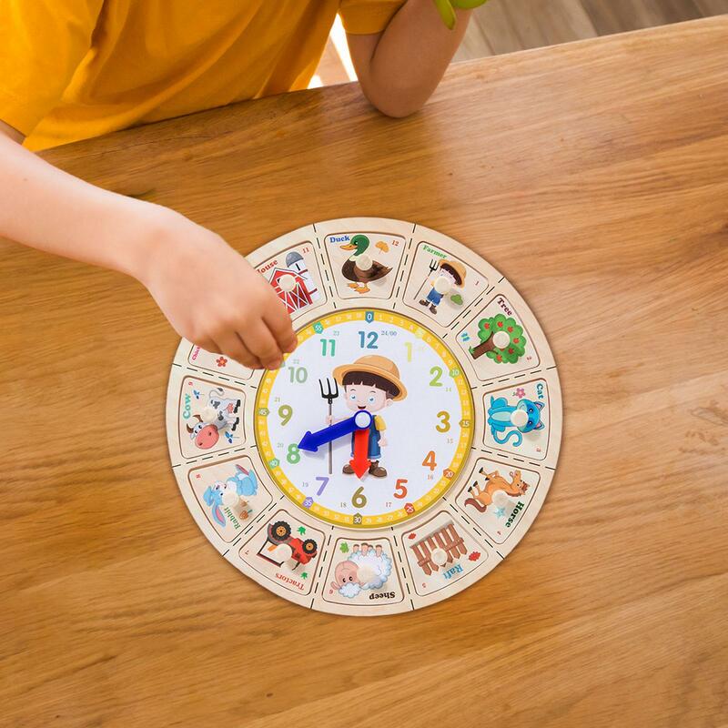 Learning Plaything Puzzle Montessori Toy Motor Skills Educational  Traffic Telling Clock Toy for Home School Supplies