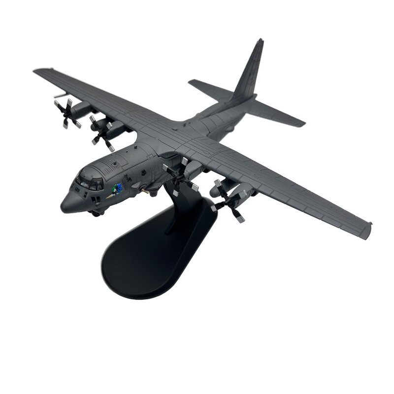 Aeroplano de Metal fundido a presión AC130 para niños, escala 1/200, avión de combate de tierra pesada, juguete de colección, regalo