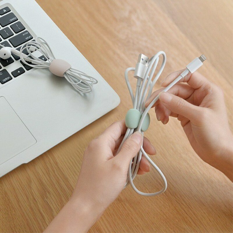 【Buy 5 Get 1 Free】1Pc Cable Management Cable Organizer Storage Buckle For Earphone Cable/Charging Cable/Power Cord