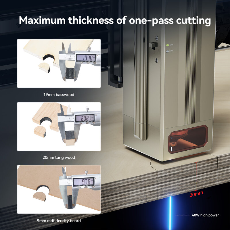 Atomstack Laser Engraving Cutting with Dual Air Assist, Aço inoxidável, Madeira, Acrílico, DIY, S40, A40, X40, Max 210W, 850x400mm