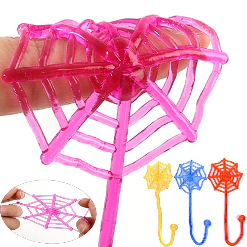 Stretchable Spider Web Stress Toy para Crianças, Sticky Web, Soft, Elasticamente, Escalada Brinquedos, Favores de Festa de Aniversário, Halloween, 1-10Pcs