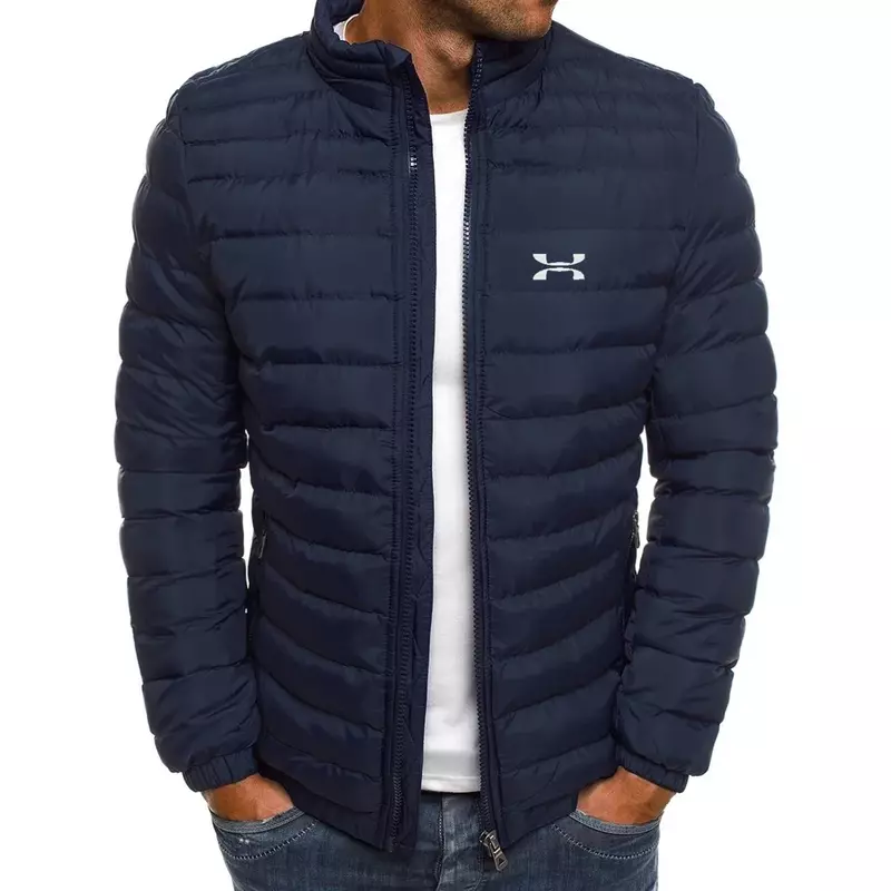 2023 Winter Jacket Men's Standing Collar Warm Parka Street Fashion Casual Baseball Slim Fit Brand Down Coat