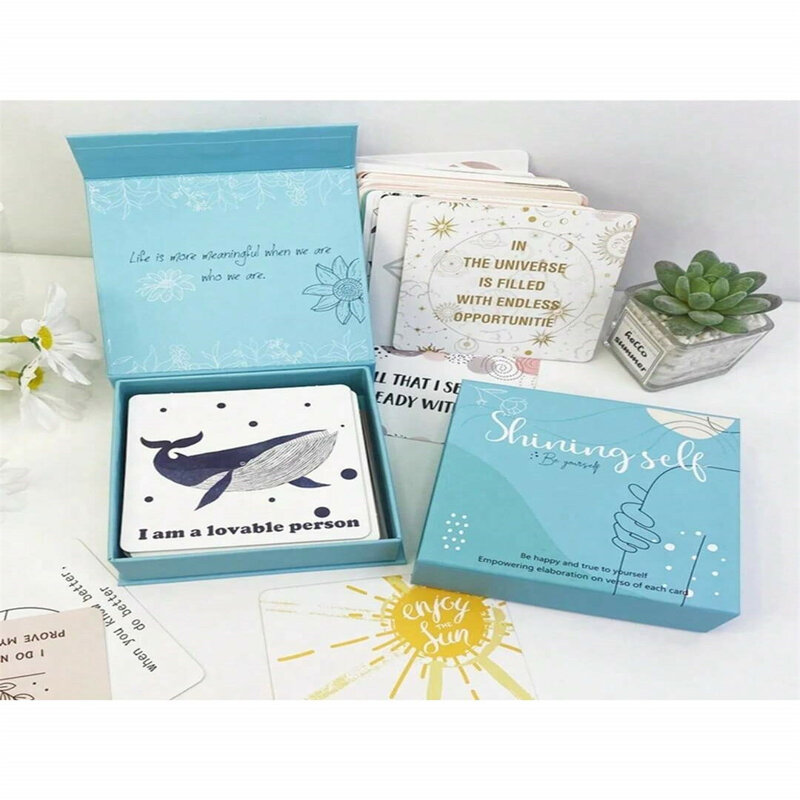 Inspirational Greeting Cards for Women, Long Lasting Kindness Cards, Positive Affectionate Words, 50 Sheets, Tabletop Games.
