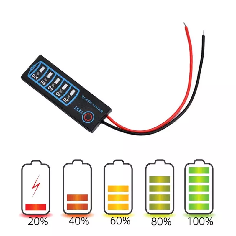 DC5-30V 12V 24V LED indicatore di capacità della batteria pannello di visualizzazione dell'alimentazione modulo misuratore di tensione di capacità della batteria al piombo al litio