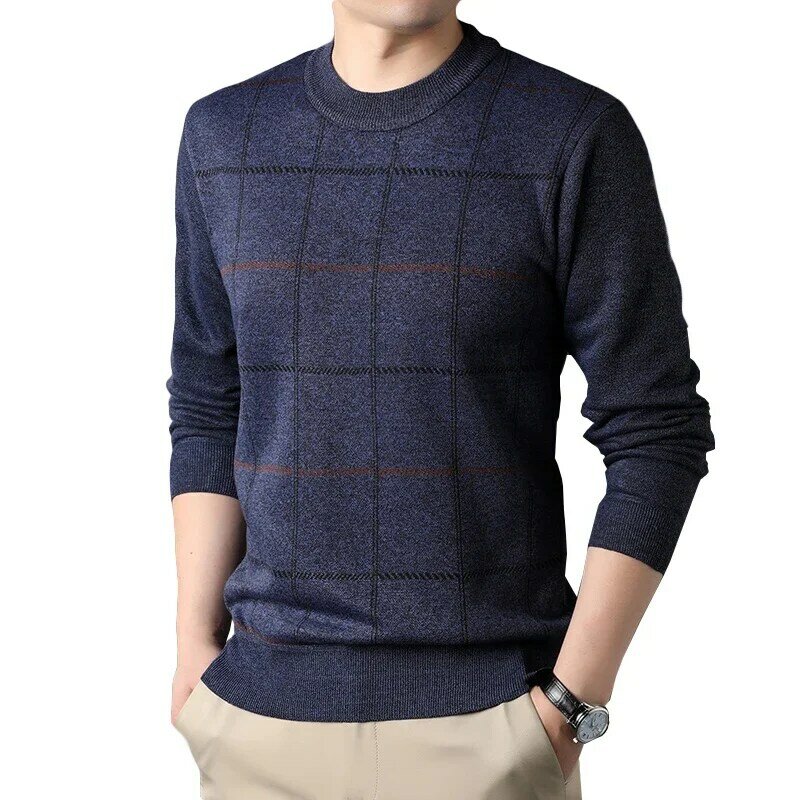 Men's Korean Casual Sports Autumn Winter Knit Sweaters Sportswear Warm Autumn Korean Style Casual Pullovers Clothing Men B62
