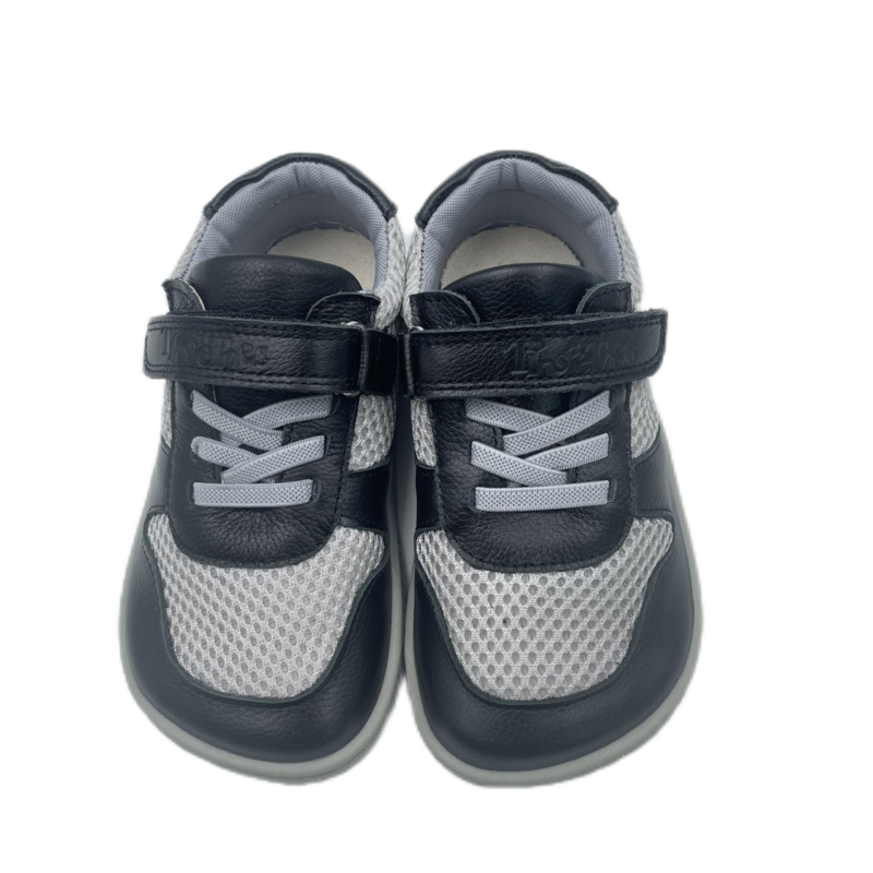 Tipsietoes-zapatos de cuero genuino para niños y niñas, zapatillas descalzas, ligeras, minimalistas, con correa elástica, para Primavera, novedad de 2024