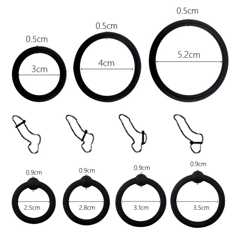 Silicone Penis Ring Ejaculation Delay Cock Rings Dick Erection Cockring Male Chastity Adult Sex Toys For Men Lock Sperm Trainer