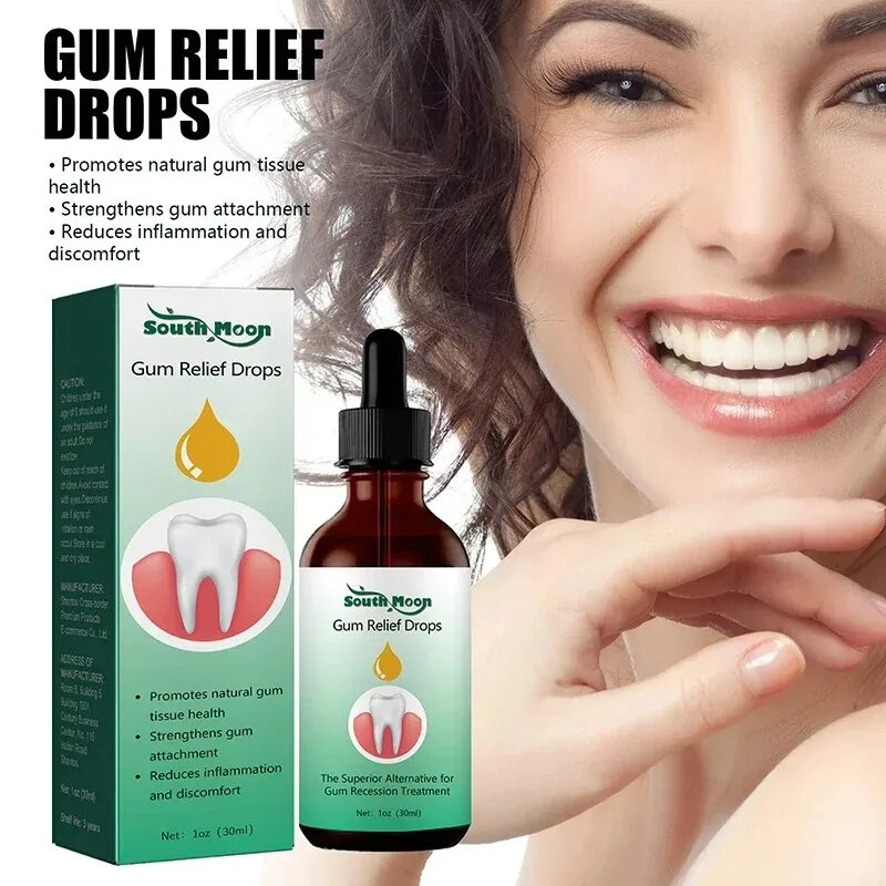 Gum Repair Drops Relieve Receding Gingival Swelling Gum Cleaning Care Oral Periodontal Hygiene Remove Stain Remove Yellow Tartar