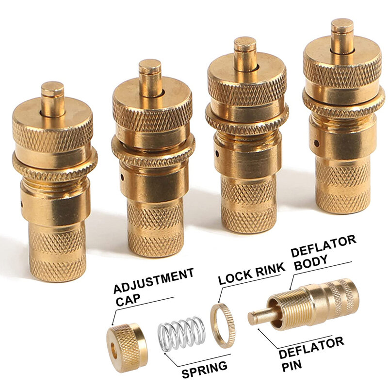 Universal Offroad Tire Deflators Automatic 6-30 PSI Brass Tyre Deflator Tire Pressure Relief Valve For Car Truck Motorcycle Jeep