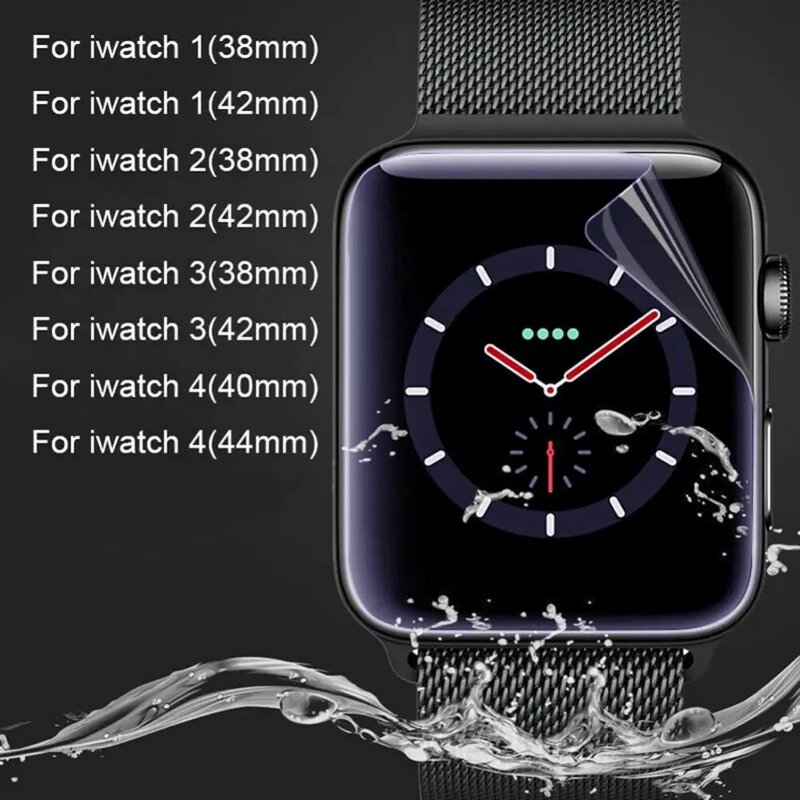 38/40/42/44mm Shockproof TPU Screen Protector Film for iWatch 1 2 3 4